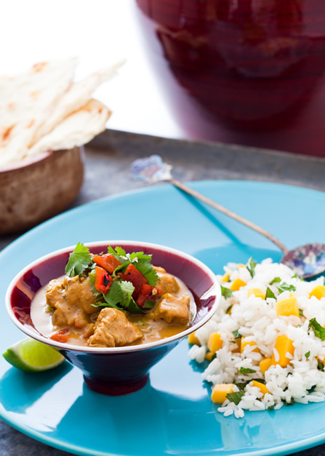 Thai chicken curry mango rice