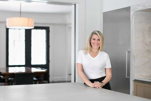 Renee Scharoff in her kitchen